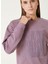 Koyu Pembe Kadın Bisiklet Basic Nakışlı Sweatshirt 1093062 2