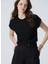 Siyah Kadın Basic T-Shirt 1094687 4