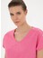 V Yaka Pembe Kadın T-Shirt Gebı 2