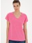 V Yaka Pembe Kadın T-Shirt Gebı 3