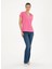 V Yaka Pembe Kadın T-Shirt Gebı 4