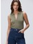 Haki Kadın Polo Regular Fit Kazak 1094764 1