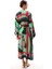Yeşil Kadın Geniş Dökümlü Desenli Kimono MVMRWKM15 3