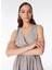 Gri Kadın V Yaka Basic Elbise FC4SL-ELB0087 4