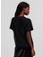 Yuvarlak Yaka Baskılı Siyah Kadın T-Shirt 240W1704 4