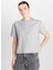 Gri Kadın Relaxed T-Shirt W251030536-RELAXED Fit Mid Logo T-S 2