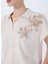 Bej Kadın Relaxed Payetli T-Shirt F5SL-TST0191 3