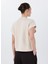 Bej Kadın Relaxed Payetli T-Shirt F5SL-TST0191 5