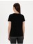 Siyah Regular Fit V Yaka Basic Tişört 5