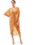 Sarı Kadın Desenli Kaftan MVMRWKA03 1