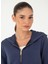 Lacivert Kadın Kapüşon Regular Fit Sweatshirt Rov-S 2