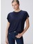 Lacivert Kadın Basic T-Shirt 1094625 1