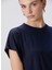 Lacivert Kadın Basic T-Shirt 1094625 3