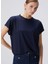 Lacivert Kadın Basic T-Shirt 1094625 4