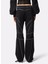 Yüksek Bel Lastikli Paça Standart Siyah Kadın Denim Pantolon 76HAB520 4