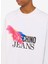 Beyaz Kadın Yuvarlak Standart Baskılı Sweatshirt J1709-1002 2