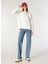 Ekru Kadın Bisiklet Loose Fit Nakışlı Sweatshirt M4WL-SWT-1012 2