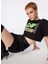 Yuvarlak Yaka Baskılı Siyah Kadın T-Shirt 241K1J0703 1