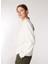 Ekru Kadın Bisiklet Relaxed Nakışlı Sweatshirt J4WL-SWT7096 1