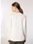 Ekru Kadın Bisiklet Relaxed Nakışlı Sweatshirt J4WL-SWT7096 6