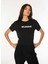 Siyah Kadın Standart Baskılı T-Shirt Z Z035 A335 1
