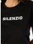 Siyah Kadın Standart Baskılı T-Shirt Z Z035 A335 4