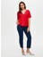 Kırmızı Kadın Slim Fit T-Shirt US25TSH064 2