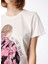 Kırık Beyaz Kadın Bisiklet Yaka Basic T-Shirt F4SL-TST0668 5