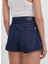 Yüksek Bel Koyu Mavi Kadın Denim Şort PL801111CT8 3
