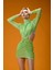 Yeşik Payetli Cut Out Detayli Mini Elbise 1