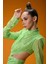 Yeşik Payetli Cut Out Detayli Mini Elbise 4