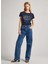 Lacivert Kadın Normal Baskılı T-Shirt PL505822 1