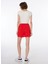 Kırmızı Kadın Lastikli Basic Sweat Şort F4SL-SHT0611 5