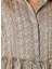 Bej Kadın Bisiklet Yaka Regular Fit Desenli Elbise 1092507 5