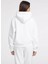 Beyaz Kadın Kapüşon Yaka Normal Kalıp Desenli Sweatshirt Gj Hood Os Amerıcan - Organıc Co/pl 4