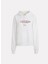 Beyaz Kadın Kapüşon Yaka Normal Kalıp Desenli Sweatshirt Gj Hood Os Amerıcan - Organıc Co/pl 5