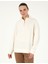 Ekru Regular Fit Modal Kumaş Sweatshirt 1