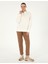Ekru Regular Fit Modal Kumaş Sweatshirt 4