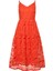 Kırmızı Kadın Kalp Nakışlı Elbise Yaslıfa Strap Long Dress - Show 1