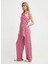 Pembe Kadın Normal Desenli Tulum PL230484 2