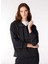 Siyah Kadın Kapüşonlu Geniş Fit Sweatshirt FC4WL-SWT0126 1