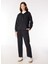 Siyah Kadın Kapüşonlu Geniş Fit Sweatshirt FC4WL-SWT0126 2
