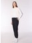 Ekru Kadın Bisiklet Crop Nakışlı Sweatshirt M4WL-SWT-1926 2