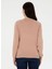 Pudra Kadın V Slim Fit Düz Kazak E-Carde 5