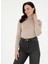 Bej Kadın Tam Balıkçı Slim Fit Düz Kazak Forge 6
