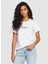 Beyaz Kadın Normal Düz T-Shirt PL505480 1