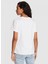 Beyaz Kadın Normal Düz T-Shirt PL505480 2