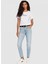 Beyaz Kadın Normal Düz T-Shirt PL505480 5