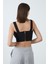 Kalın Askılı Siyah Crop Top 4