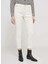Krem Kadın Standart Düz Denim Pantolon PL204591WI50 2